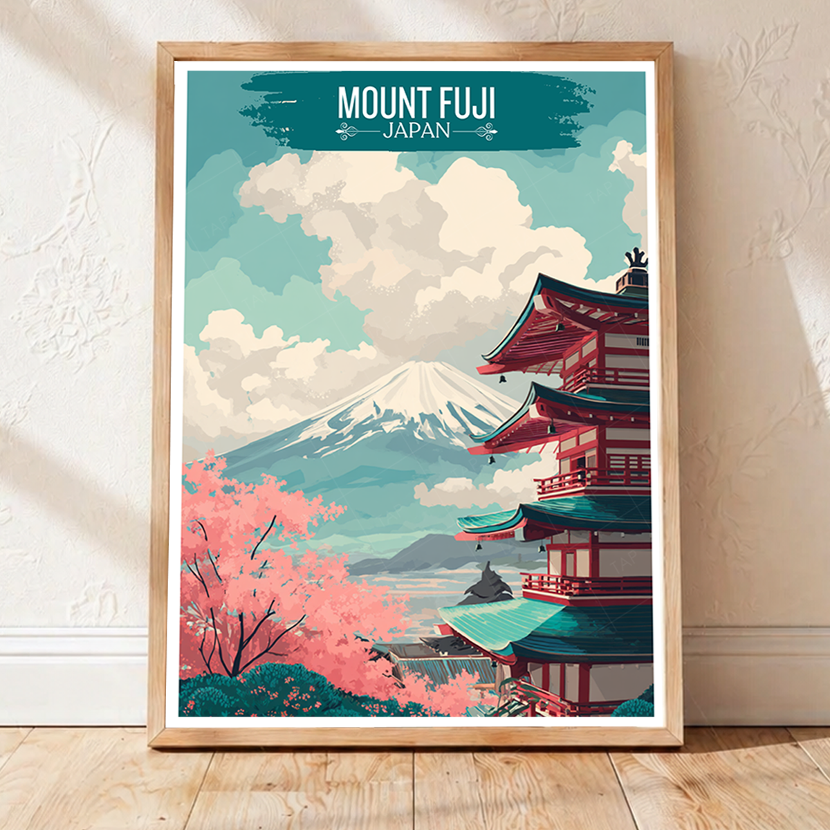 Fujisan - Japan - Travel Art Wall Deco Poster - Art Print - Travel Art Poster
