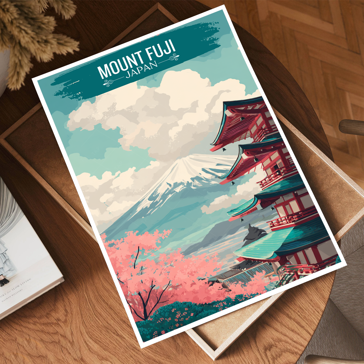 Fujisan - Japan - Travel Art Wall Deco Poster - Art Print - Travel Art Poster