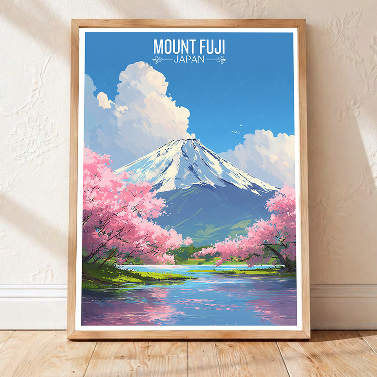Fuji-no-Takane - Japan - Travel Art Wall Deco Poster - Art Print - Travel Art Poster