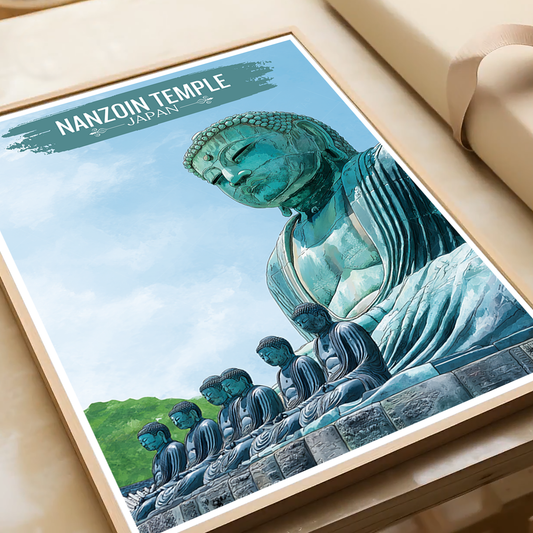 Nanzoin Temple Sasaguri - Japan - Travel Art Wall Deco Poster - Art Print - Travel Art Poster