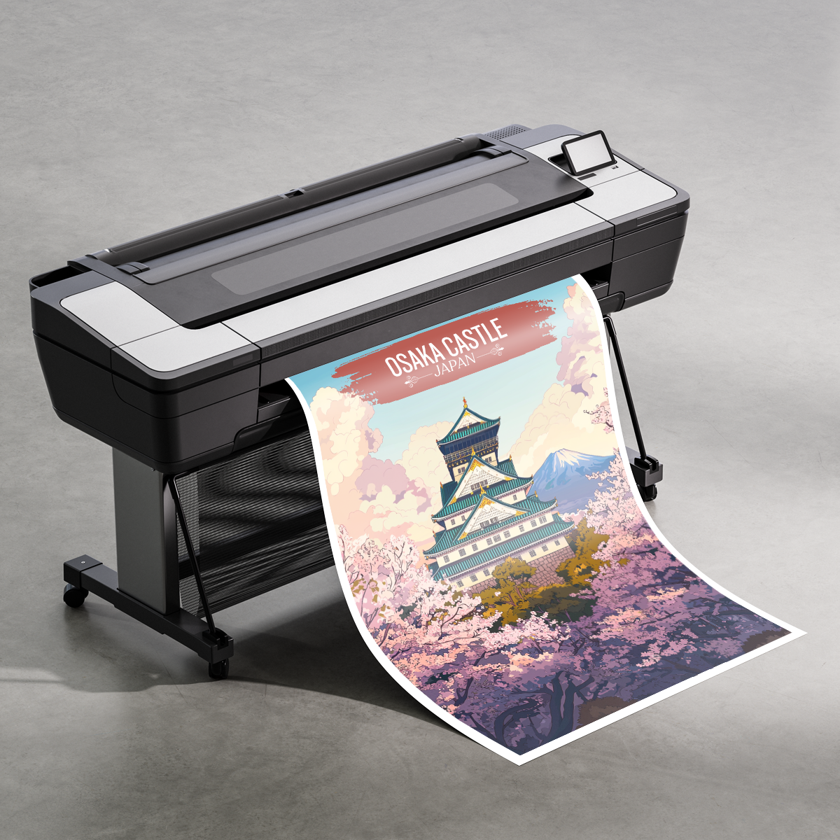 Osaka Castle - Japan - Travel Art Wall Deco Poster - Art Print - Travel Art Poster