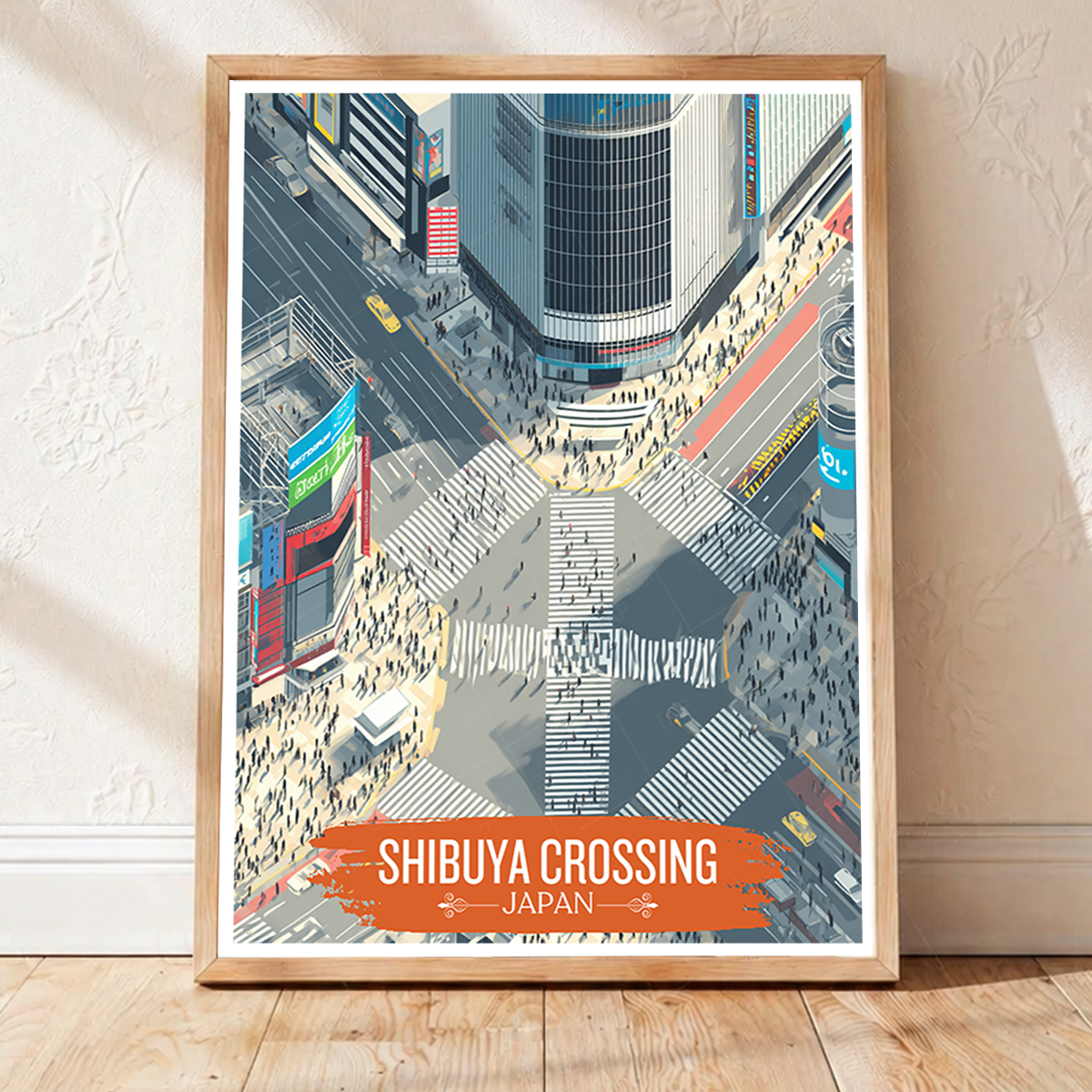 Shibuya Crossing - Japan - Travel Art Wall Deco Poster - Art Print - Travel Art Poster