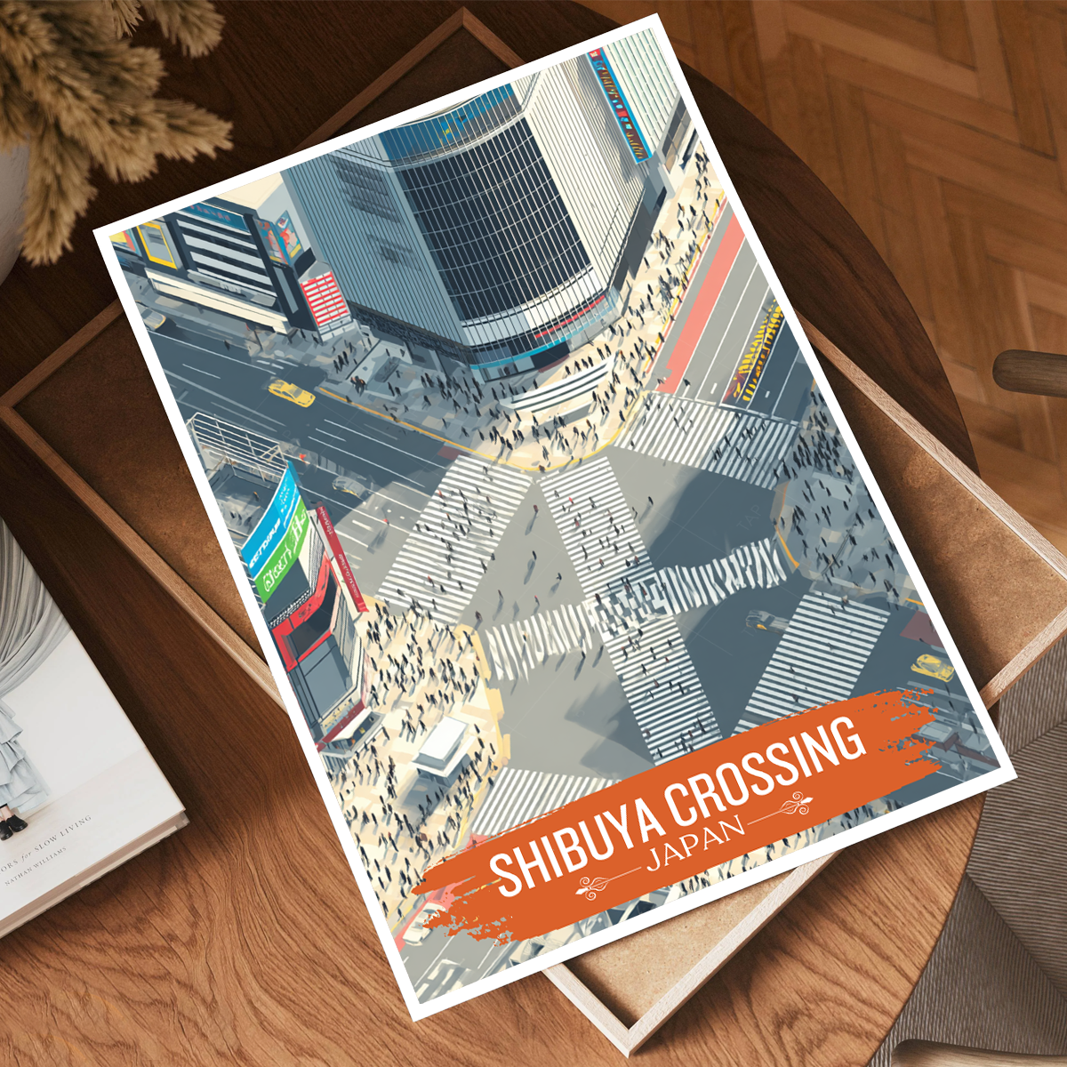 Shibuya Crossing - Japan - Travel Art Wall Deco Poster - Art Print - Travel Art Poster