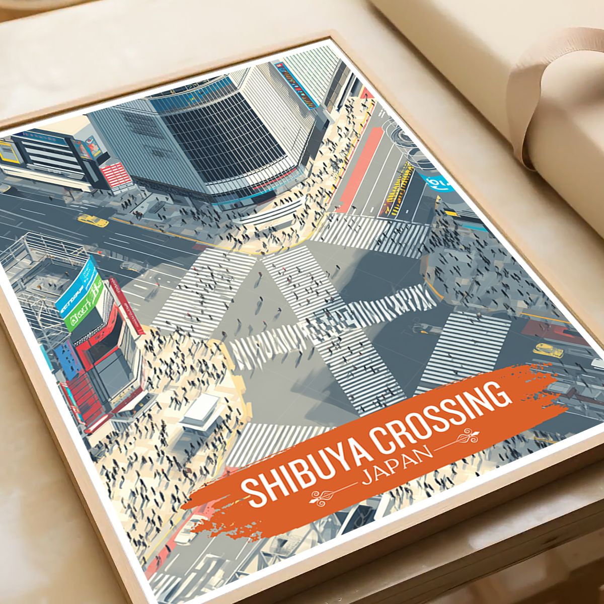 Shibuya Crossing - Japan - Travel Art Wall Deco Poster - Art Print - Travel Art Poster