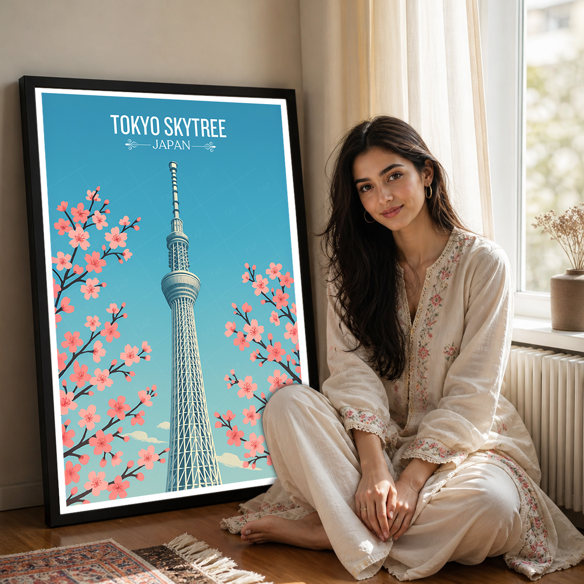 Tokyo Skytree - Japan - Travel Art Wall Deco Poster - Art Print - Travel Art Poster