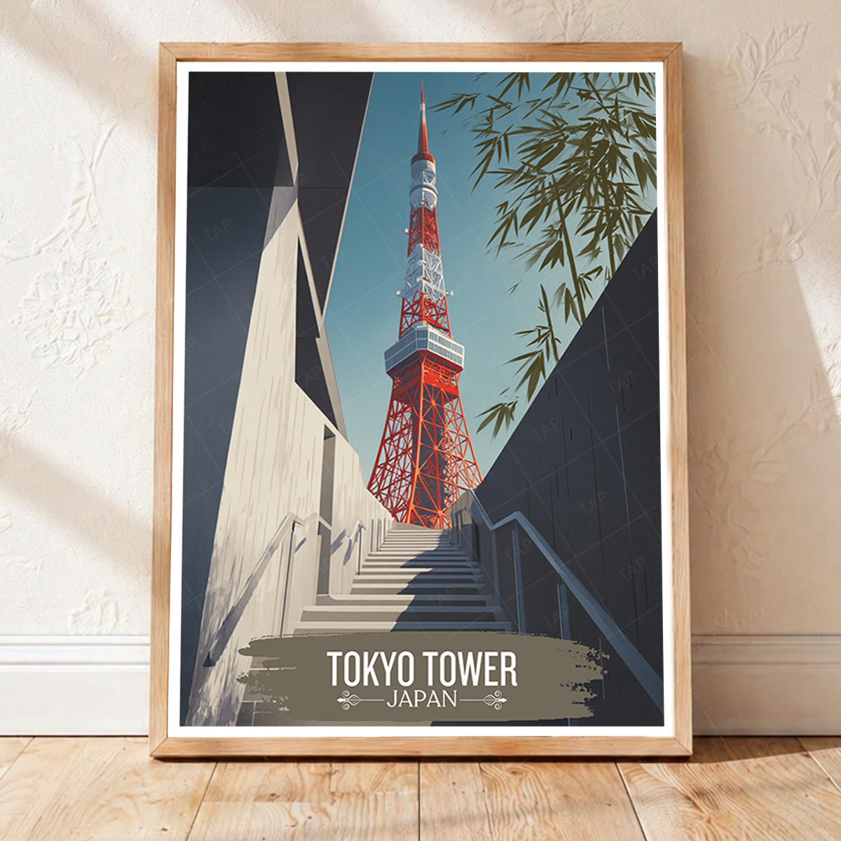 Tokyo Tower - Minato - Japan - Travel Art Wall Deco Poster - Art Print - Travel Art Poster
