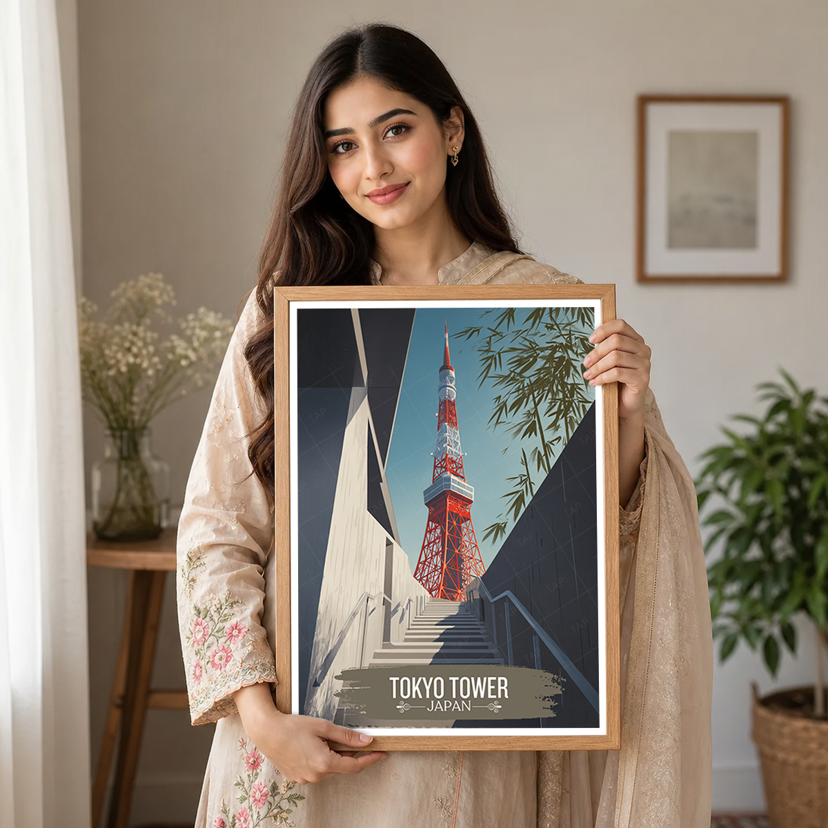Tokyo Tower - Minato - Japan - Travel Art Wall Deco Poster - Art Print - Travel Art Poster