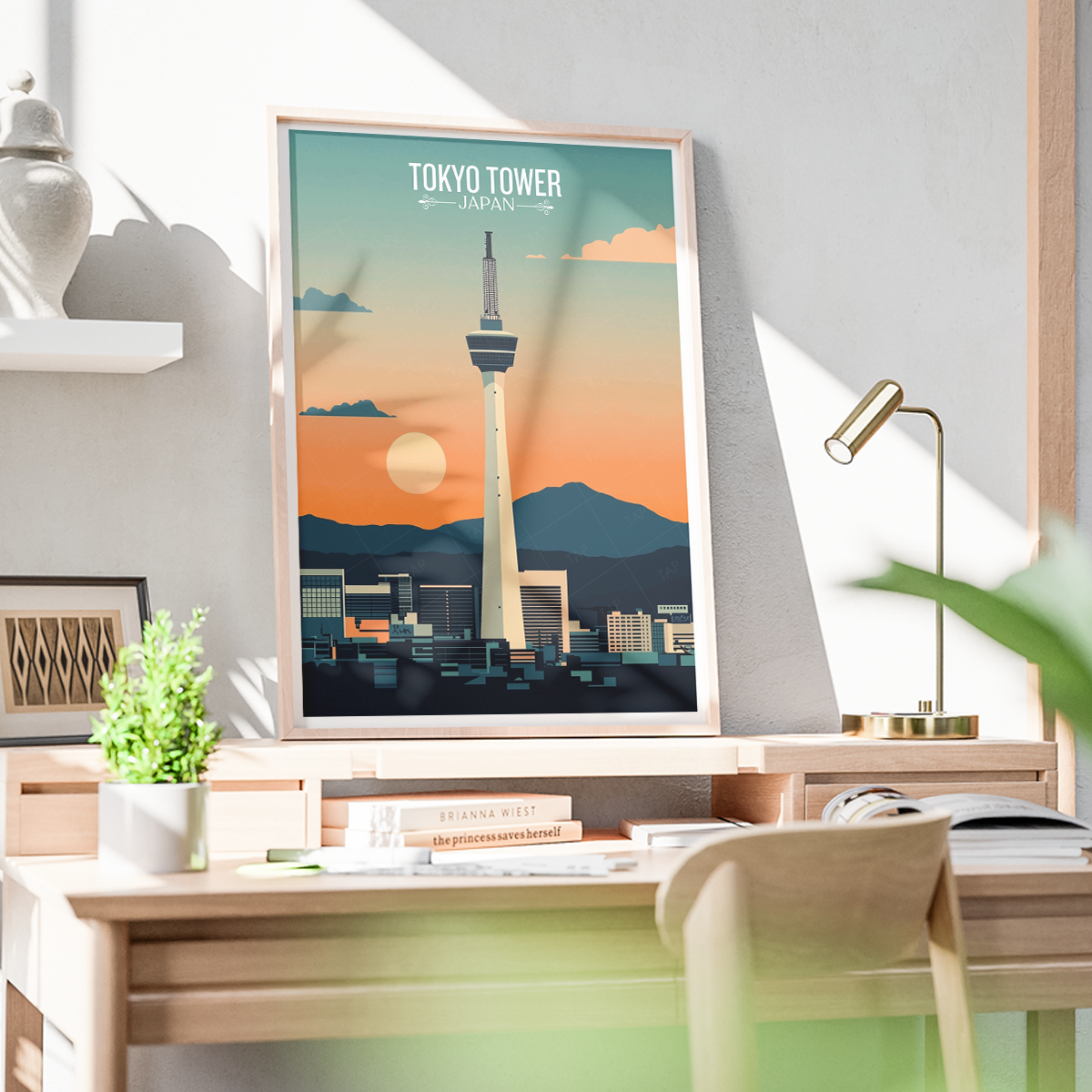Tokyo Tower - Japan - Travel Art Wall Deco Poster - Art Print - Travel Art Poster