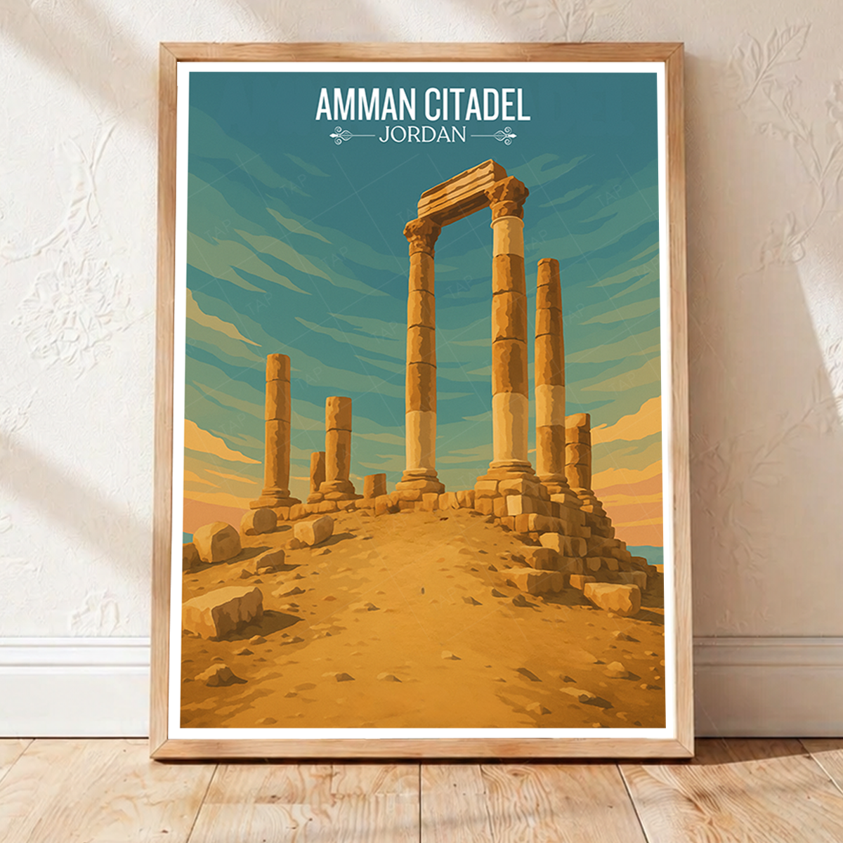 Amman Citadel - Jordan - Travel Art Wall Deco Poster - Art Print - Travel Art Poster