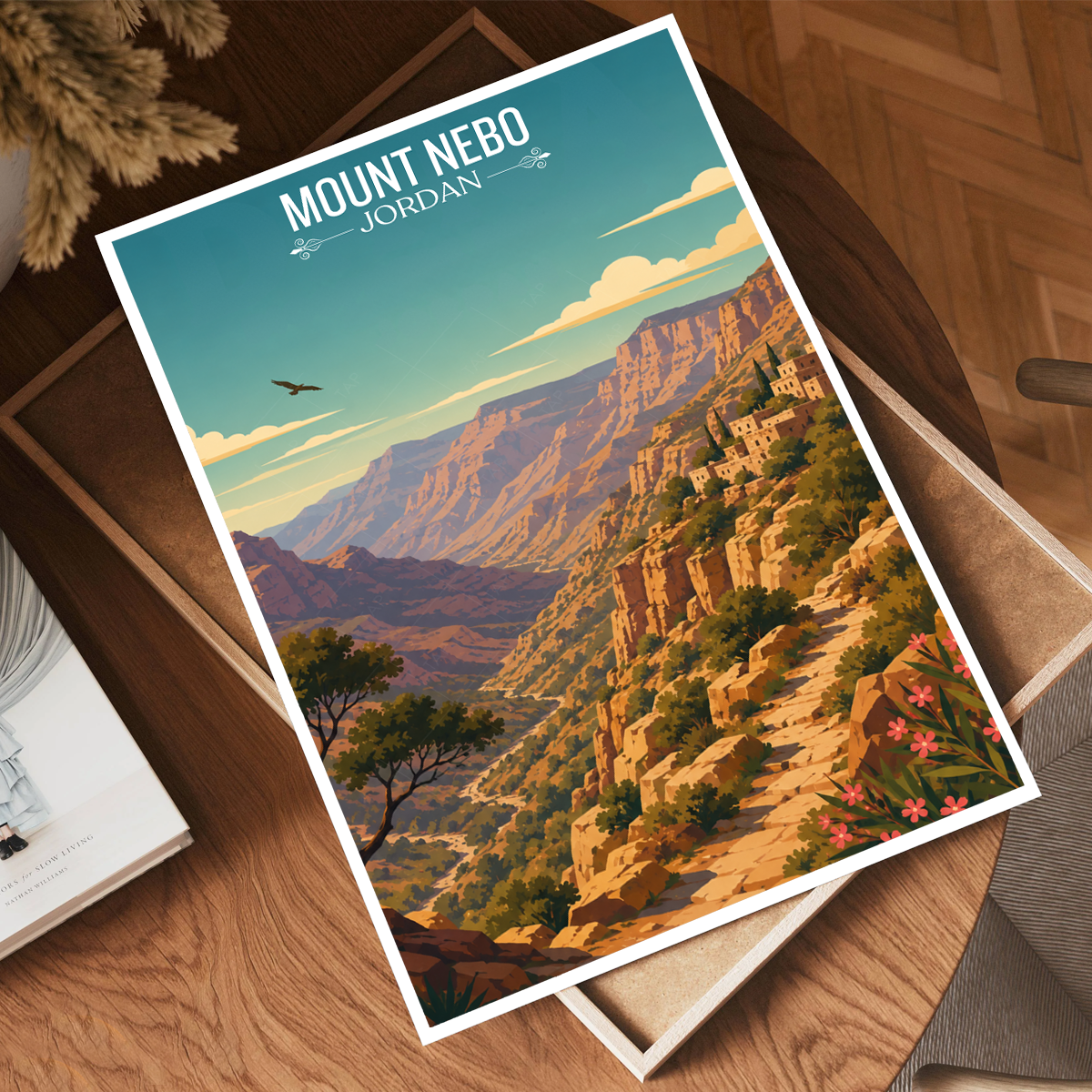 Mount Nebo - Church of Moses - Jordan - Travel Art Wall Deco Poster - Art Print - Travel Art Poster