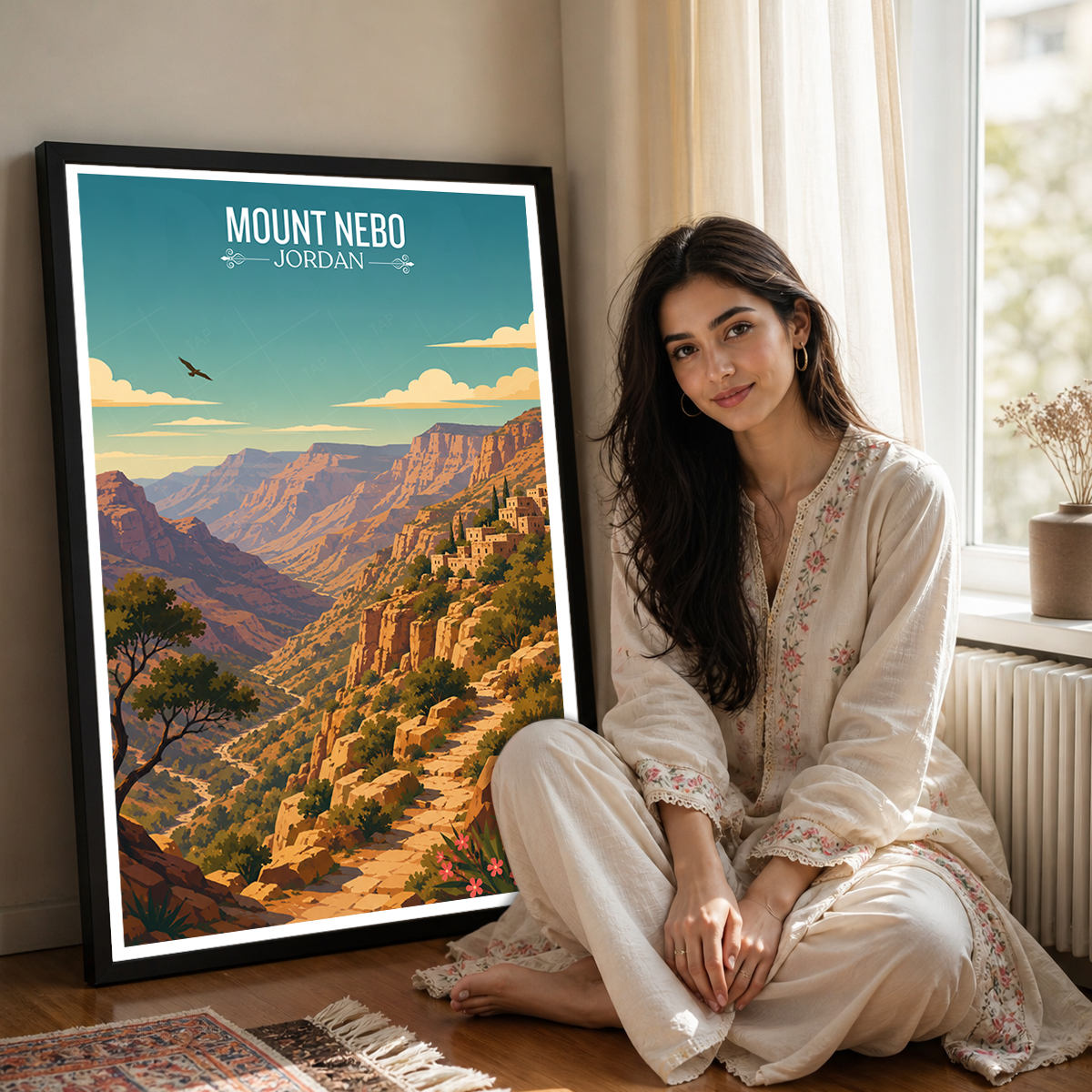 Mount Nebo - Church of Moses - Jordan - Travel Art Wall Deco Poster - Art Print - Travel Art Poster