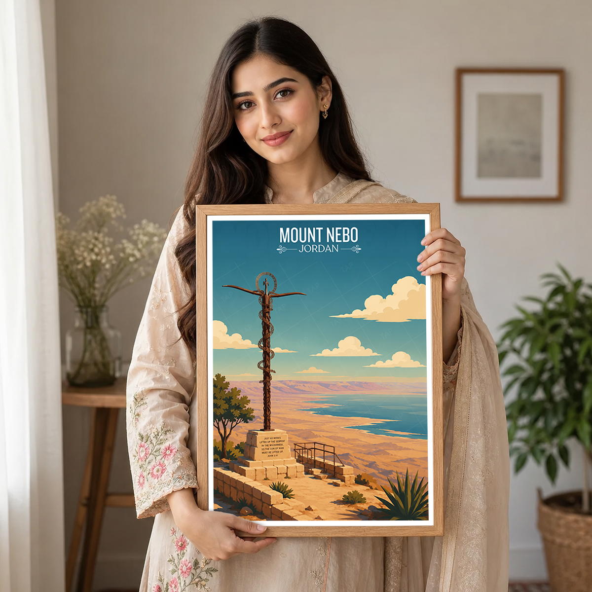 Mount Nebo - Jordan - Travel Art Wall Deco Poster - Art Print - Travel Art Poster