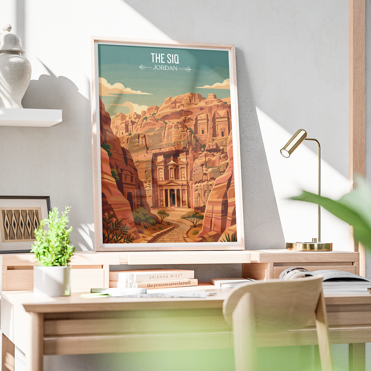 The Siq - Jordan - Travel Art Wall Deco Poster - Art Print - Travel Art Poster