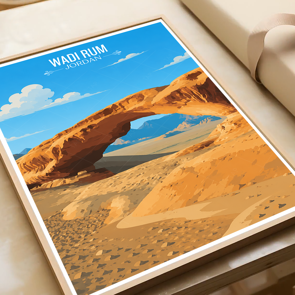 Wadi Rum - Jordan - Travel Art Wall Deco Poster - Art Print - Travel Art Poster