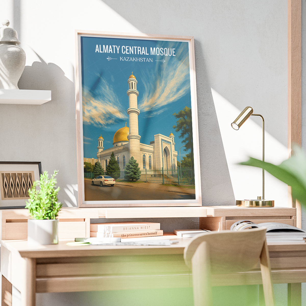 Almaty Central Mosque - Kazakhstan - Travel Art Wall Deco Poster Print - Art Print - Travel Art Poster
