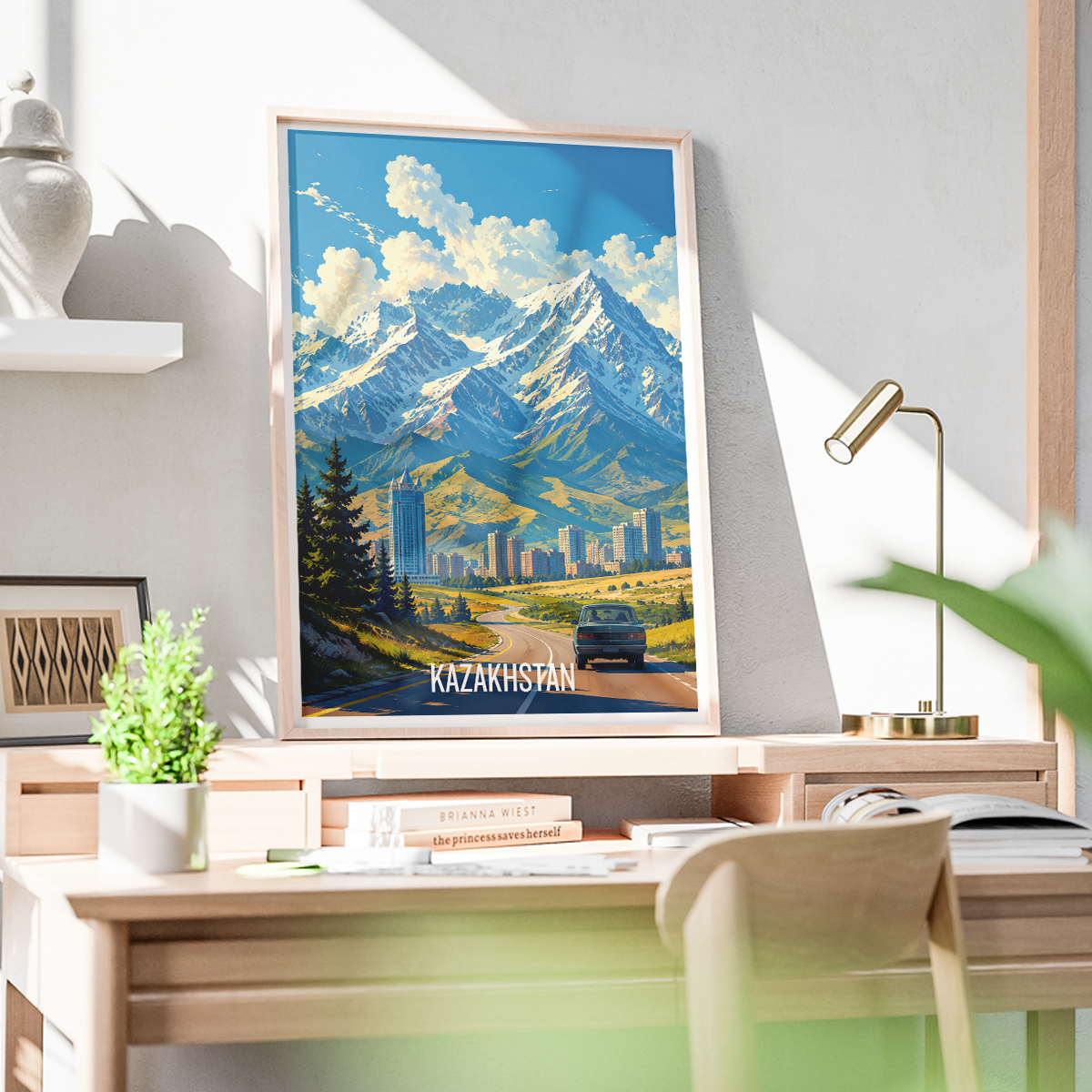 Kazakhstan - Travel Art Wall Deco Poster Print - Art Print - Travel Art Poster