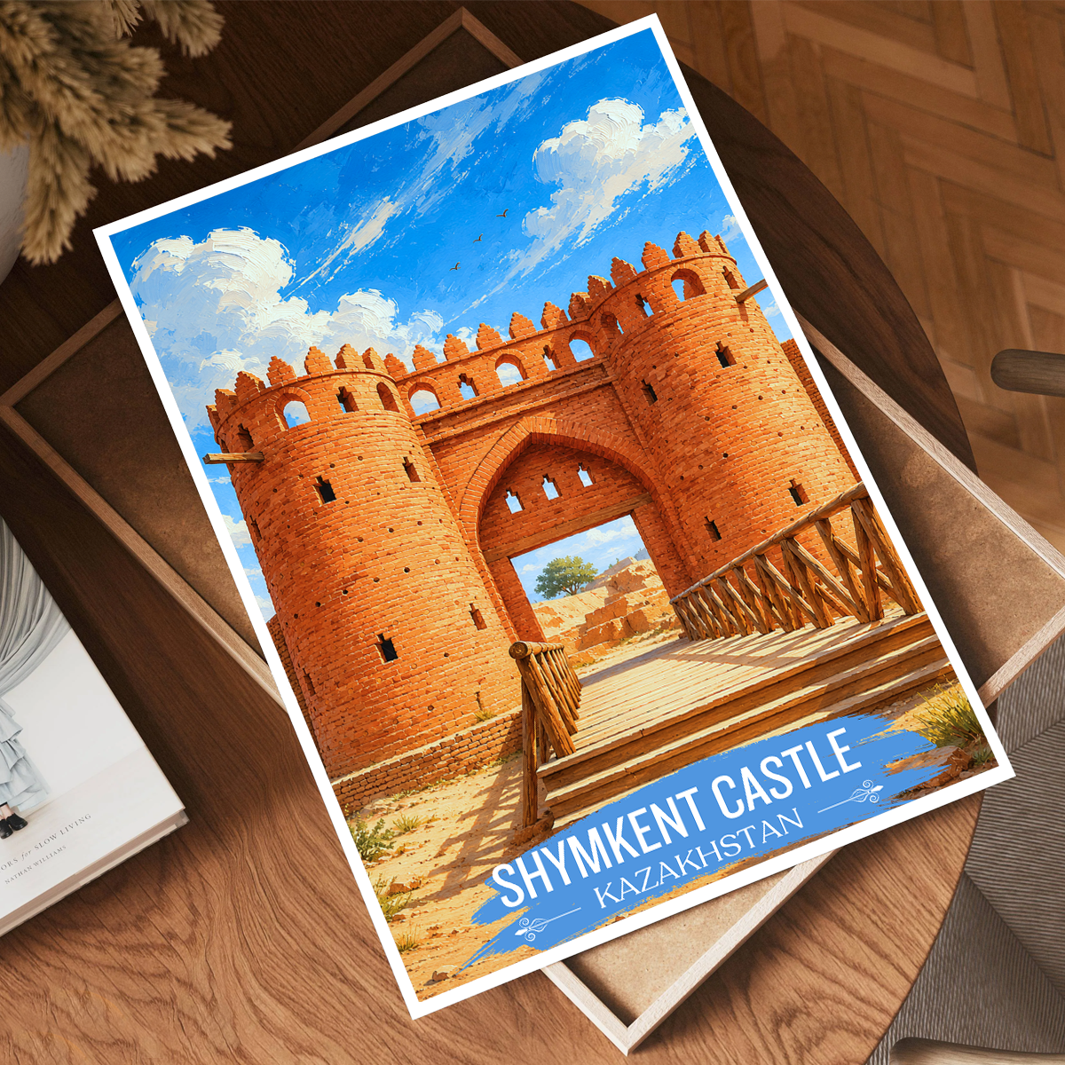 Shymkent Castle - Kazakhstan - Travel Art Wall Deco Poster Print - Art Print - Travel Art Poster