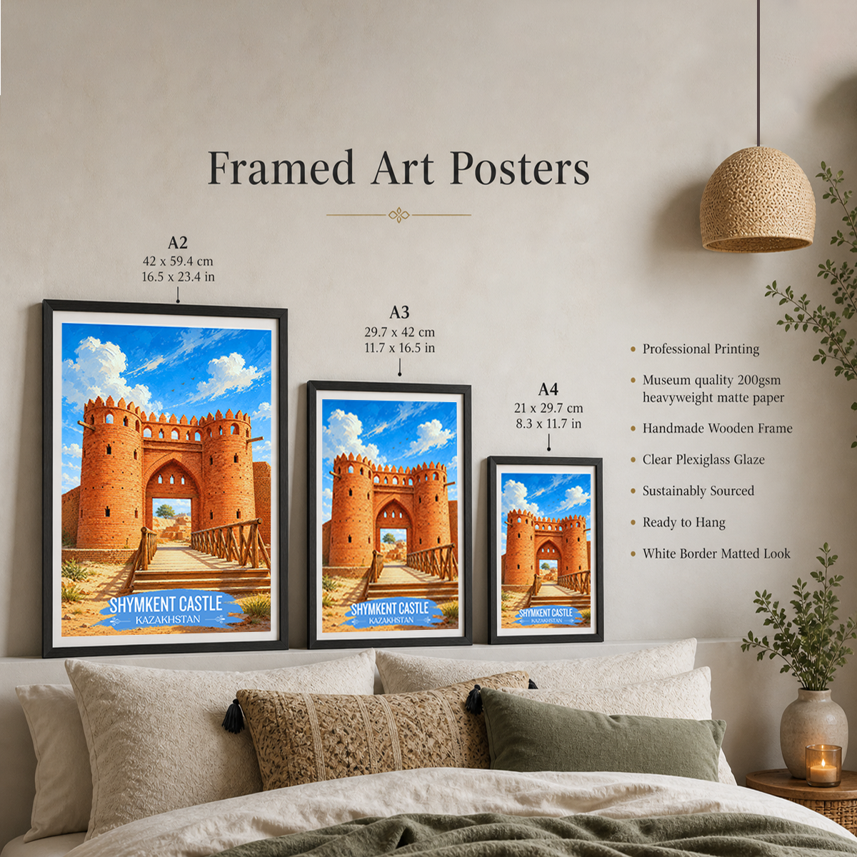 Shymkent Castle - Kazakhstan - Travel Art Wall Deco Poster Print - Art Print - Travel Art Poster