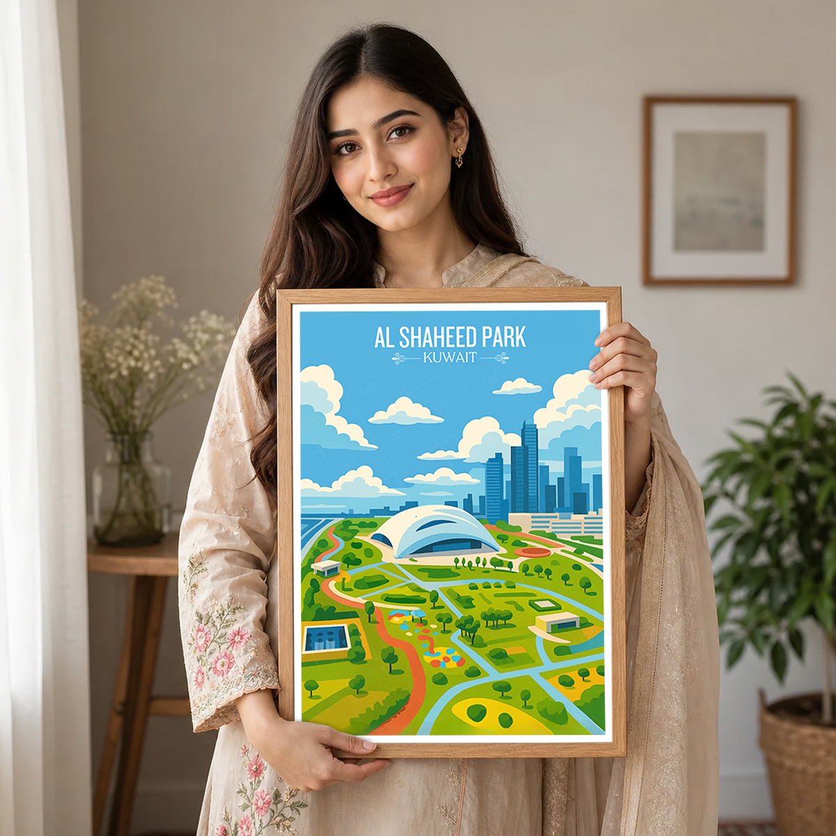Al Shaheed Park - Kuwait - Travel Art Wall Deco Poster Print - Art Print - Travel Art Poster