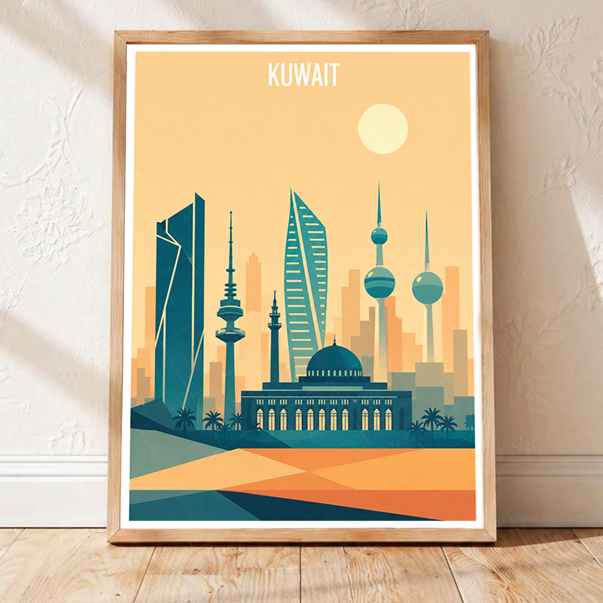 Kuwait City Metropolis - Kuwait - Travel Art Wall Deco Poster Print - Art Print - Travel Art Poster