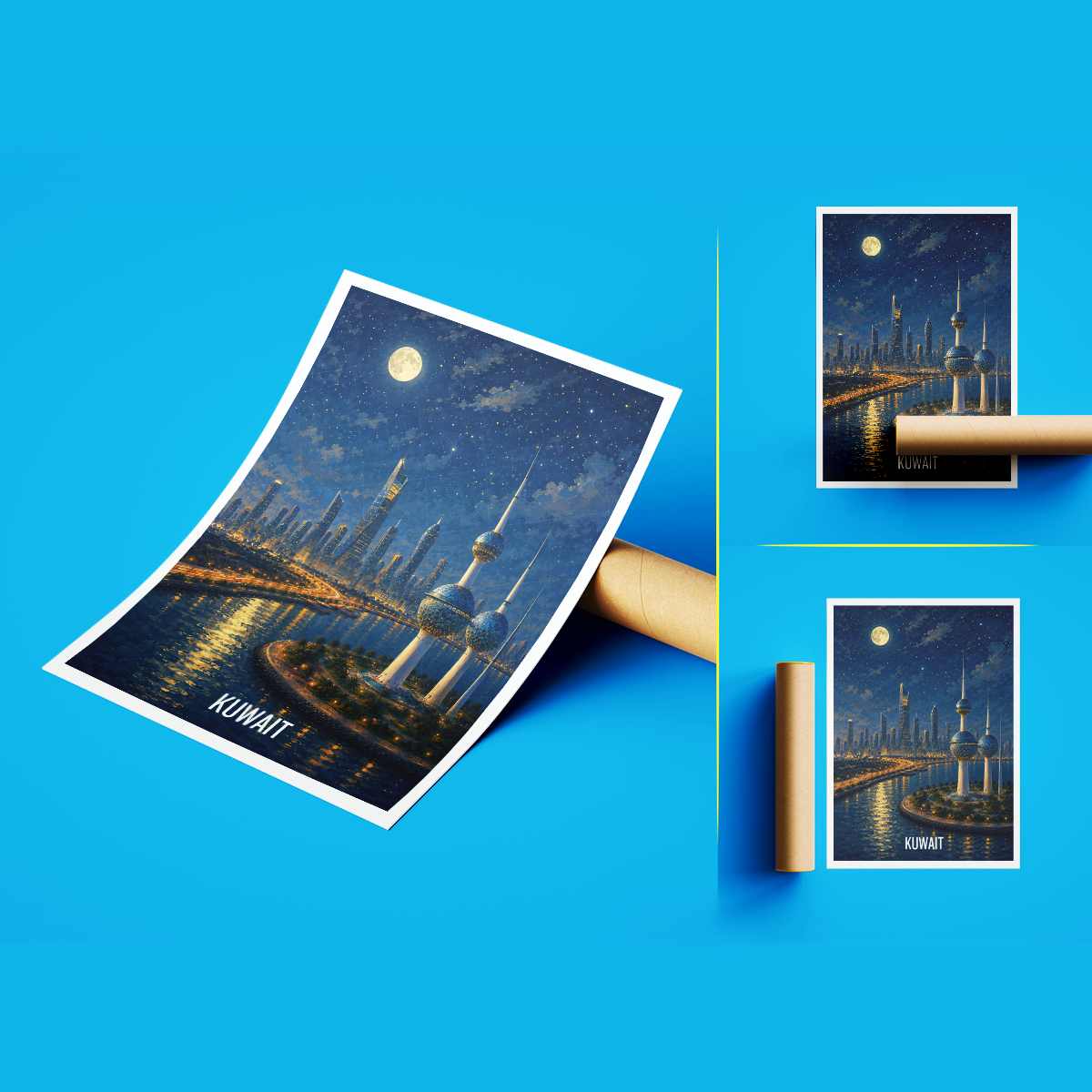 Kuwait City - Kuwait - Travel Art Wall Deco Poster Print - Art Print - Travel Art Poster