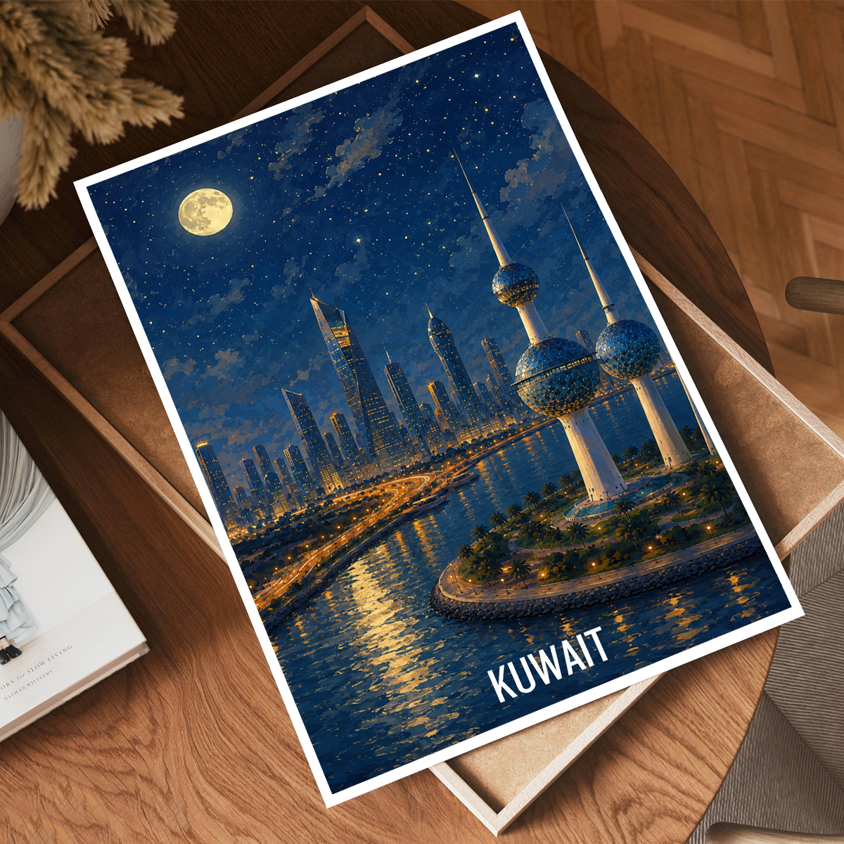 Kuwait City - Kuwait - Travel Art Wall Deco Poster Print - Art Print - Travel Art Poster
