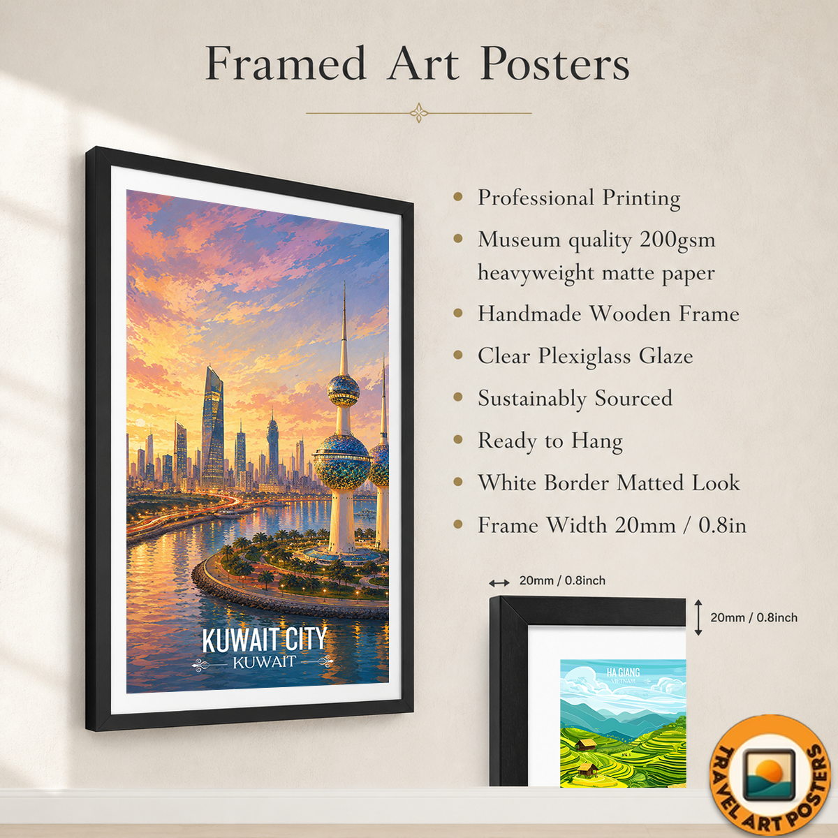 Modern Kuwaiti - Kuwait - Travel Art Wall Deco Poster Print - Art Print - Travel Art Poster