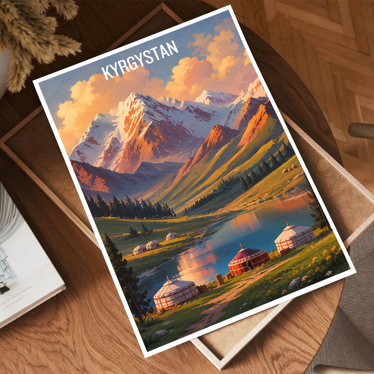 Kyrgyzstan - Travel Art Wall Poster Print - Art Print - Travel Art Poster
