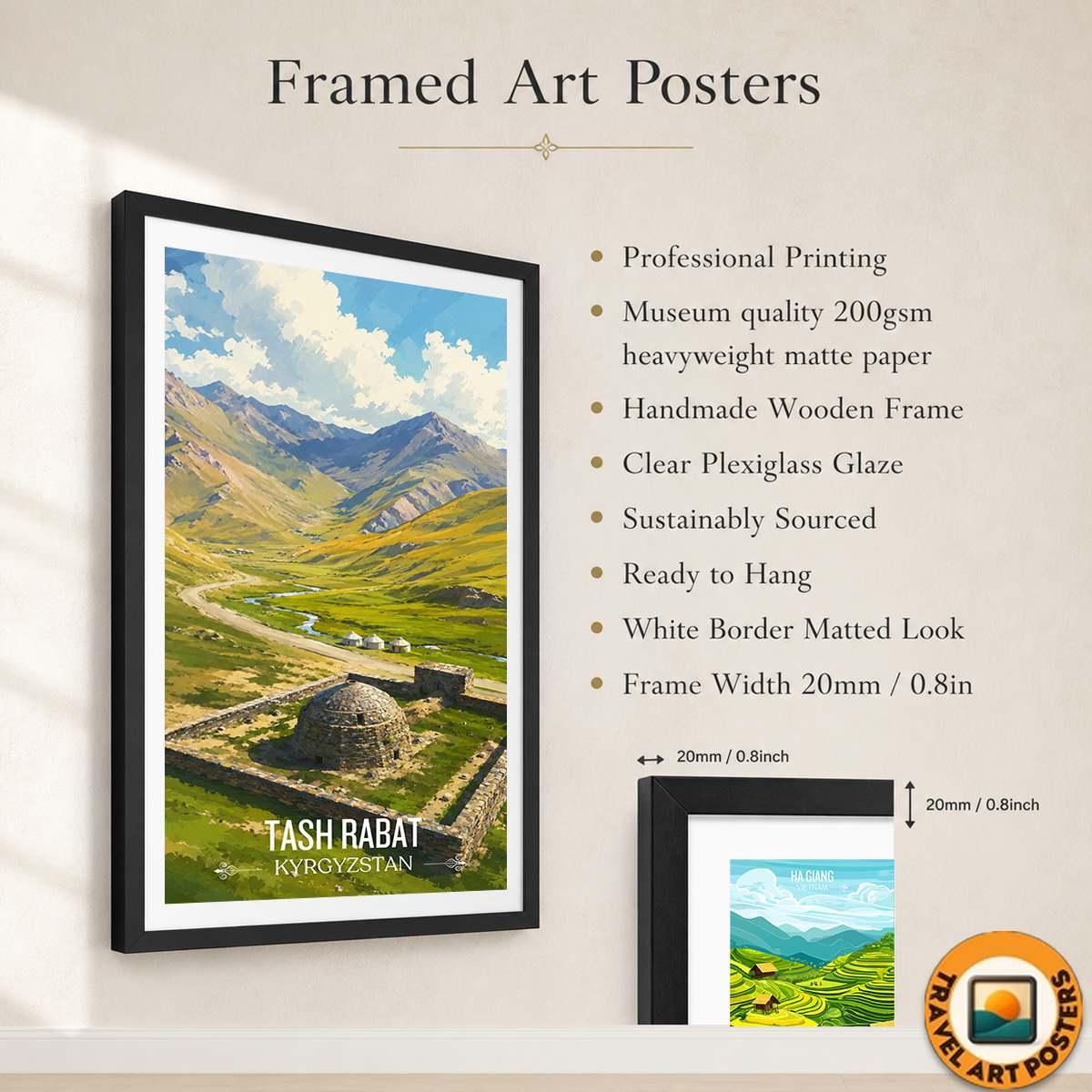Tash Rabat - Kyrgyzstan - Travel Art Wall Deco Poster Print - Art Print - Travel Art Poster