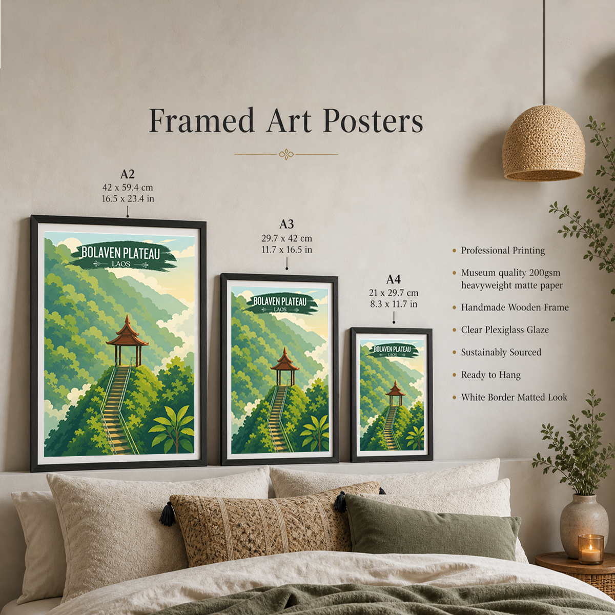 Bolaven Plateau - Laos - Travel Art Wall Decor Poster Print - Art Print - Travel Art Poster