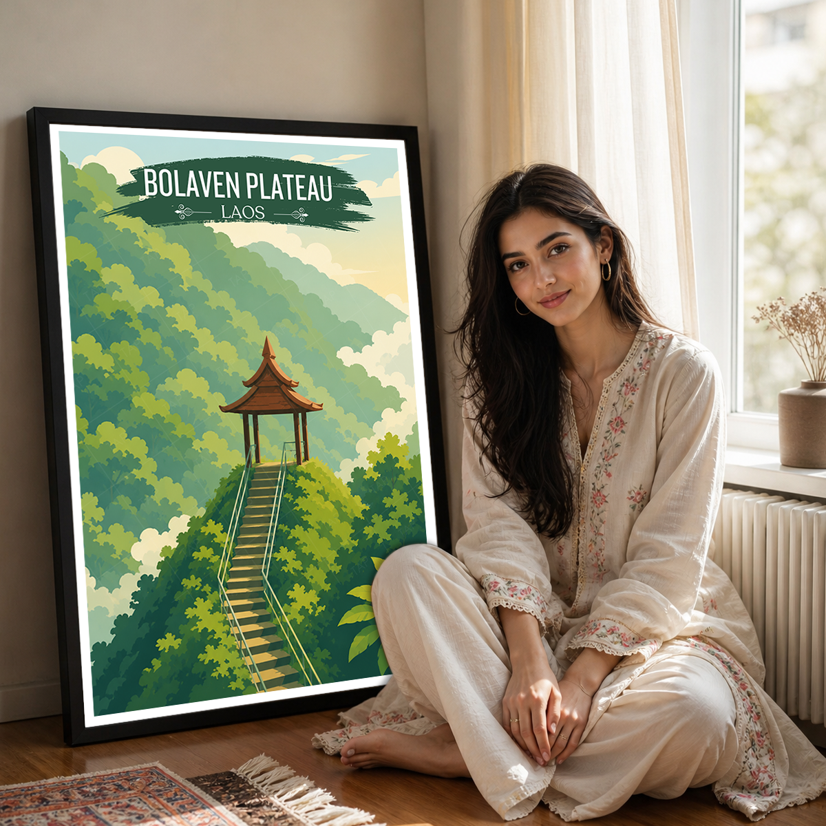 Bolaven Plateau - Laos - Travel Art Wall Decor Poster Print - Art Print - Travel Art Poster