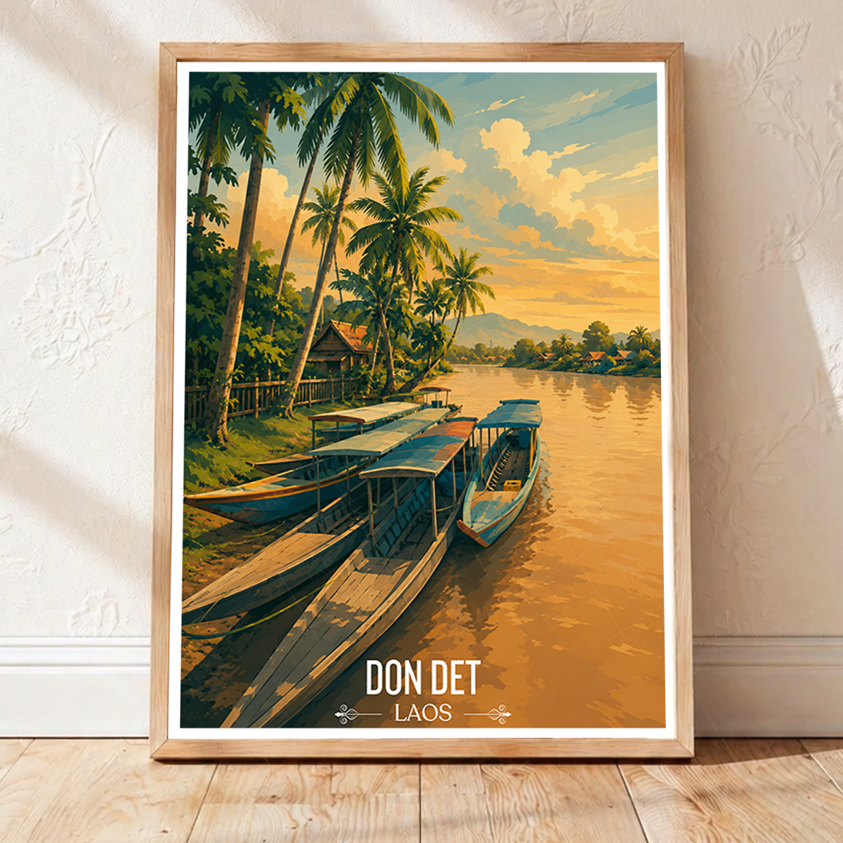 Don Det - Laos - Travel Art Wall Decor Poster Print - Art Print - Travel Art Poster