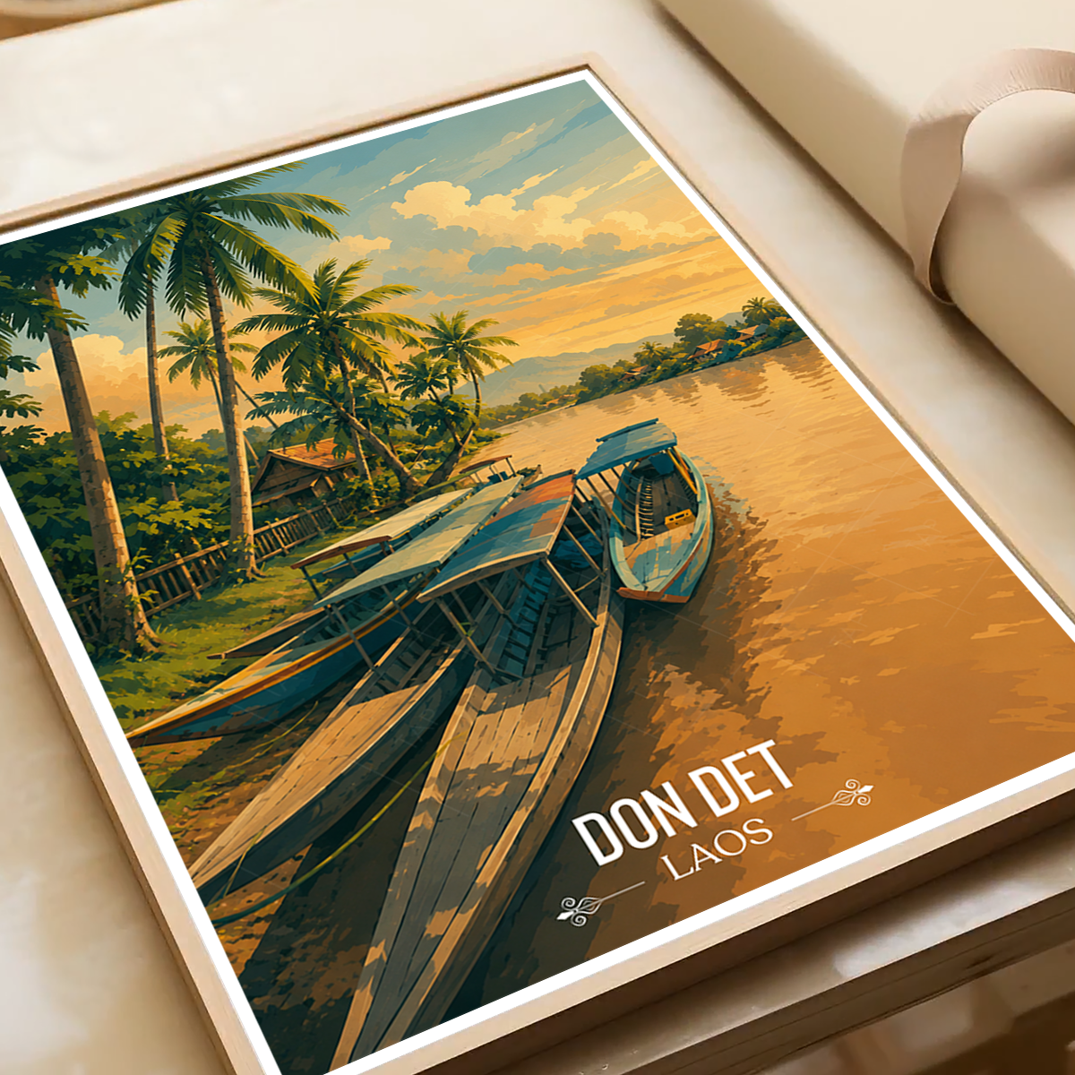 Don Det - Laos - Travel Art Wall Decor Poster Print - Art Print - Travel Art Poster