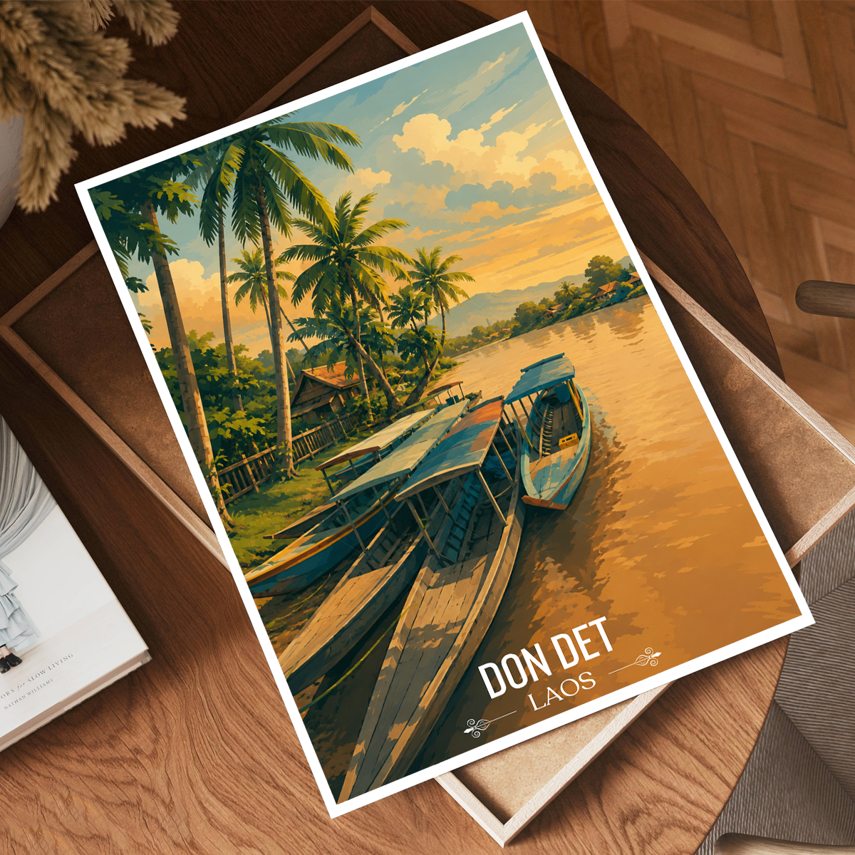 Don Det - Laos - Travel Art Wall Decor Poster Print - Art Print - Travel Art Poster