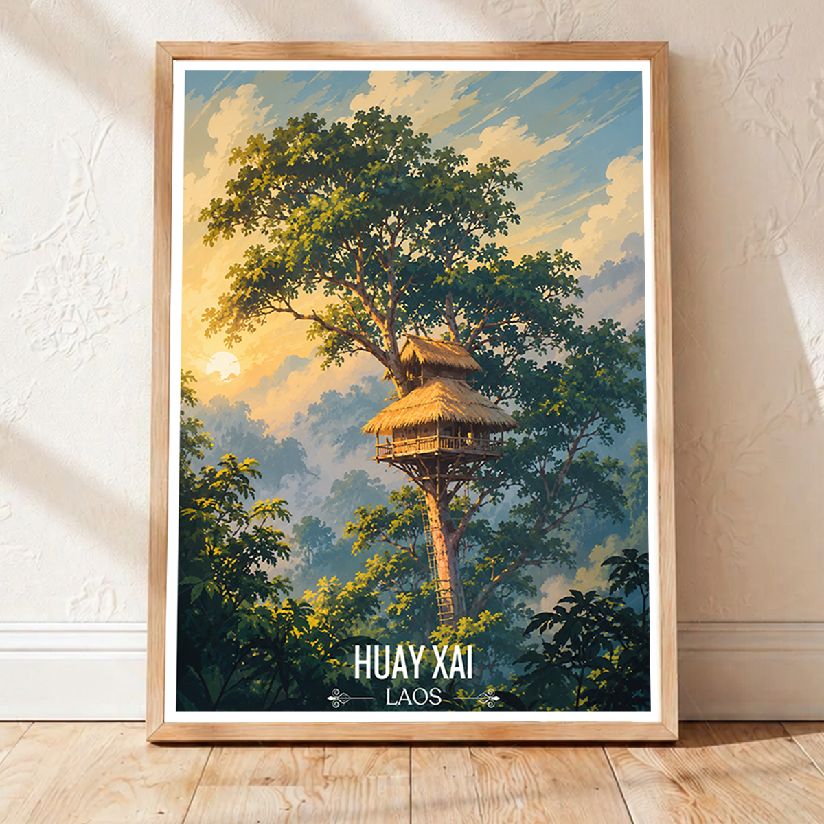 Huay Xai - Laos - Travel Art Wall Decor Poster Print - Art Print - Travel Art Poster