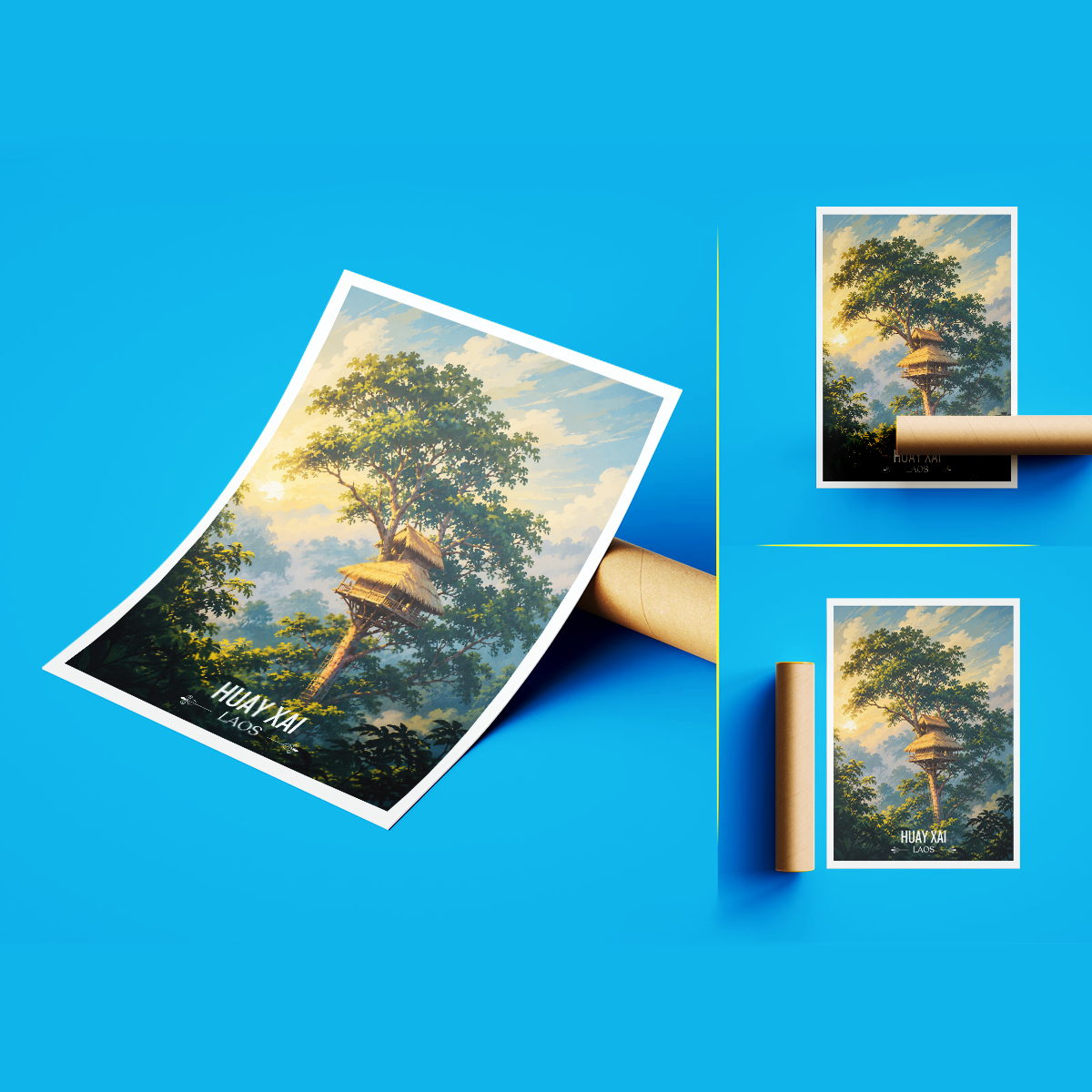 Huay Xai - Laos - Travel Art Wall Decor Poster Print - Art Print - Travel Art Poster
