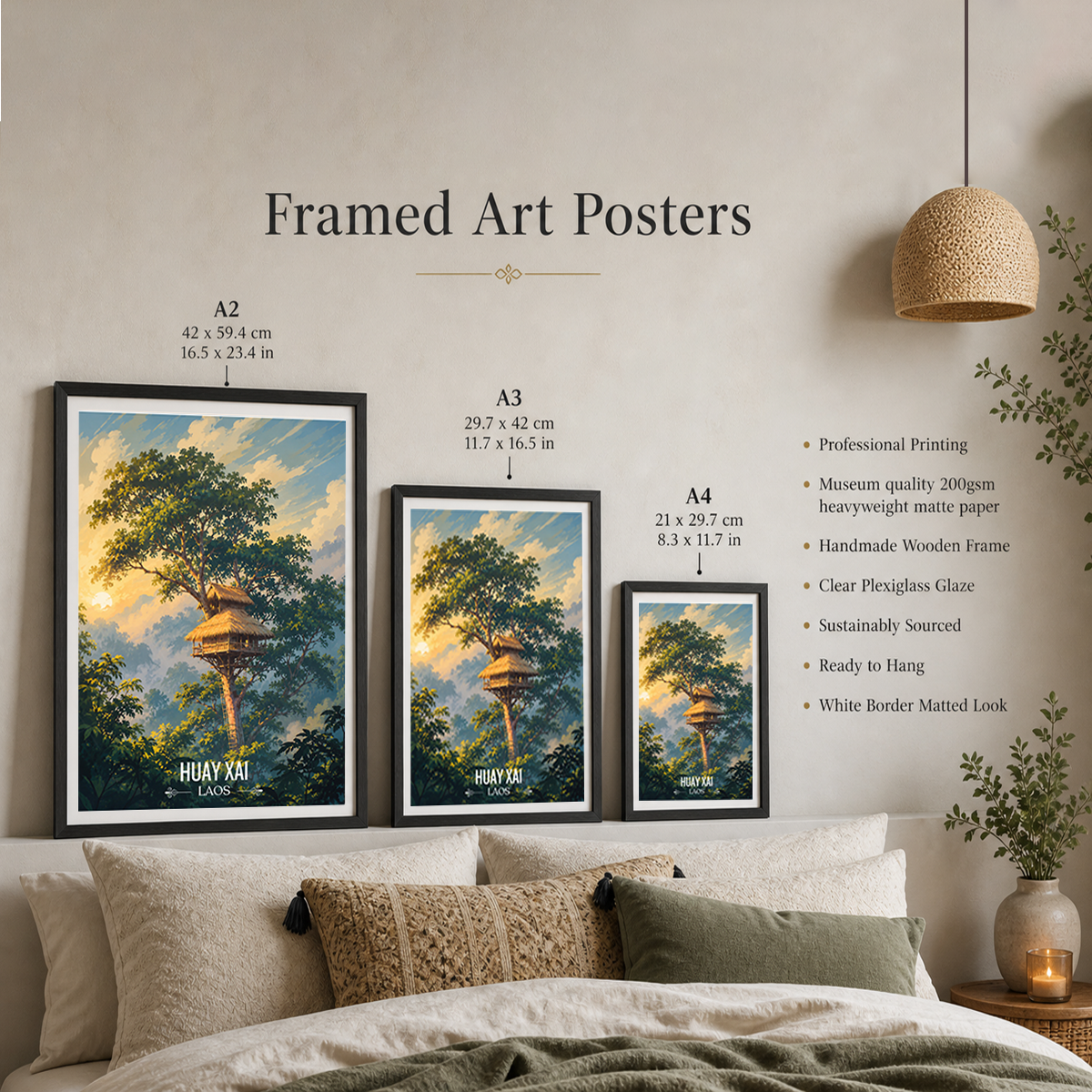 Huay Xai - Laos - Travel Art Wall Decor Poster Print - Art Print - Travel Art Poster