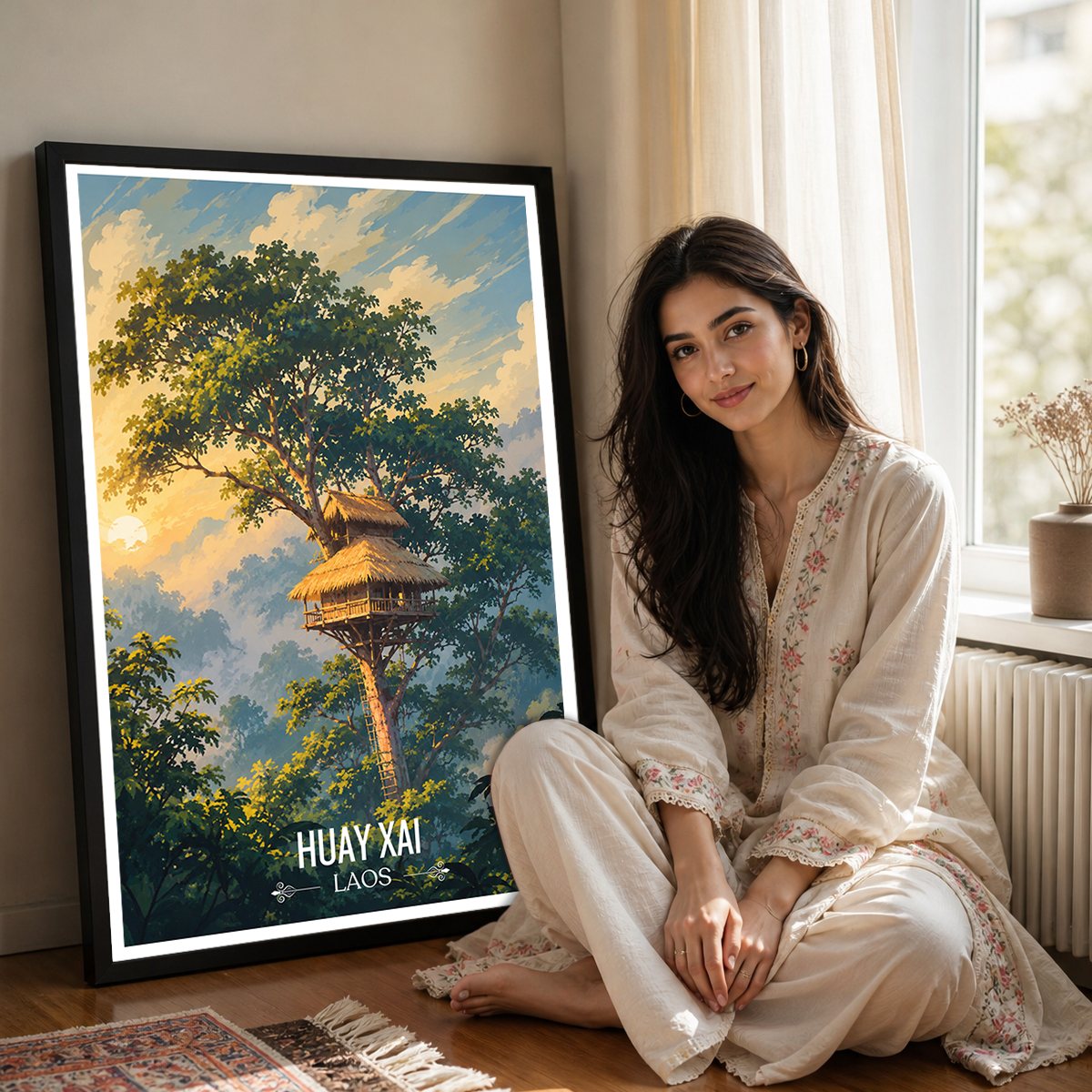 Huay Xai - Laos - Travel Art Wall Decor Poster Print - Art Print - Travel Art Poster