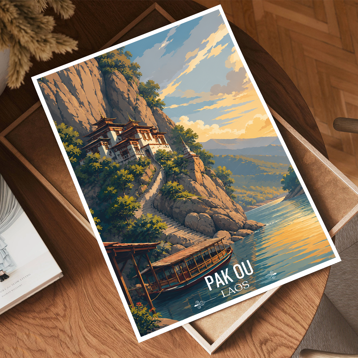 Pak Ou - Laos - Travel Art Wall Decor Poster Print - Art Print - Travel Art Poster