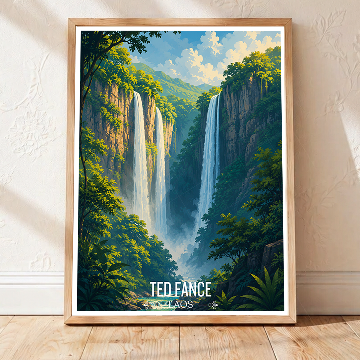 Ted Fane - Laos - Travel Art Wall Decor Poster Print - Art Print - Travel Art Poster