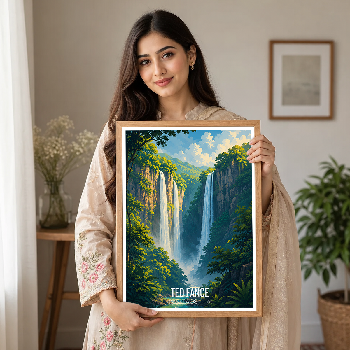 Ted Fane - Laos - Travel Art Wall Decor Poster Print - Art Print - Travel Art Poster