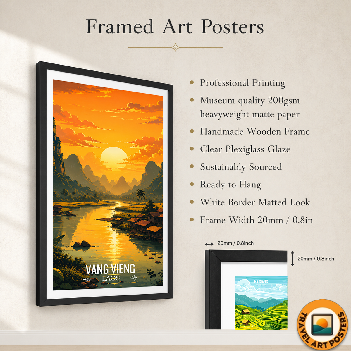 Vang Vieng - Laos - Travel Art Wall Decor Poster Print - Art Print - Travel Art Poster