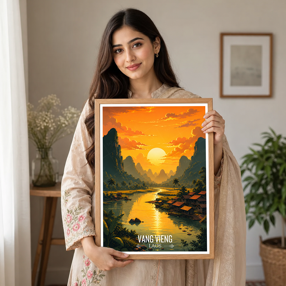 Vang Vieng - Laos - Travel Art Wall Decor Poster Print - Art Print - Travel Art Poster