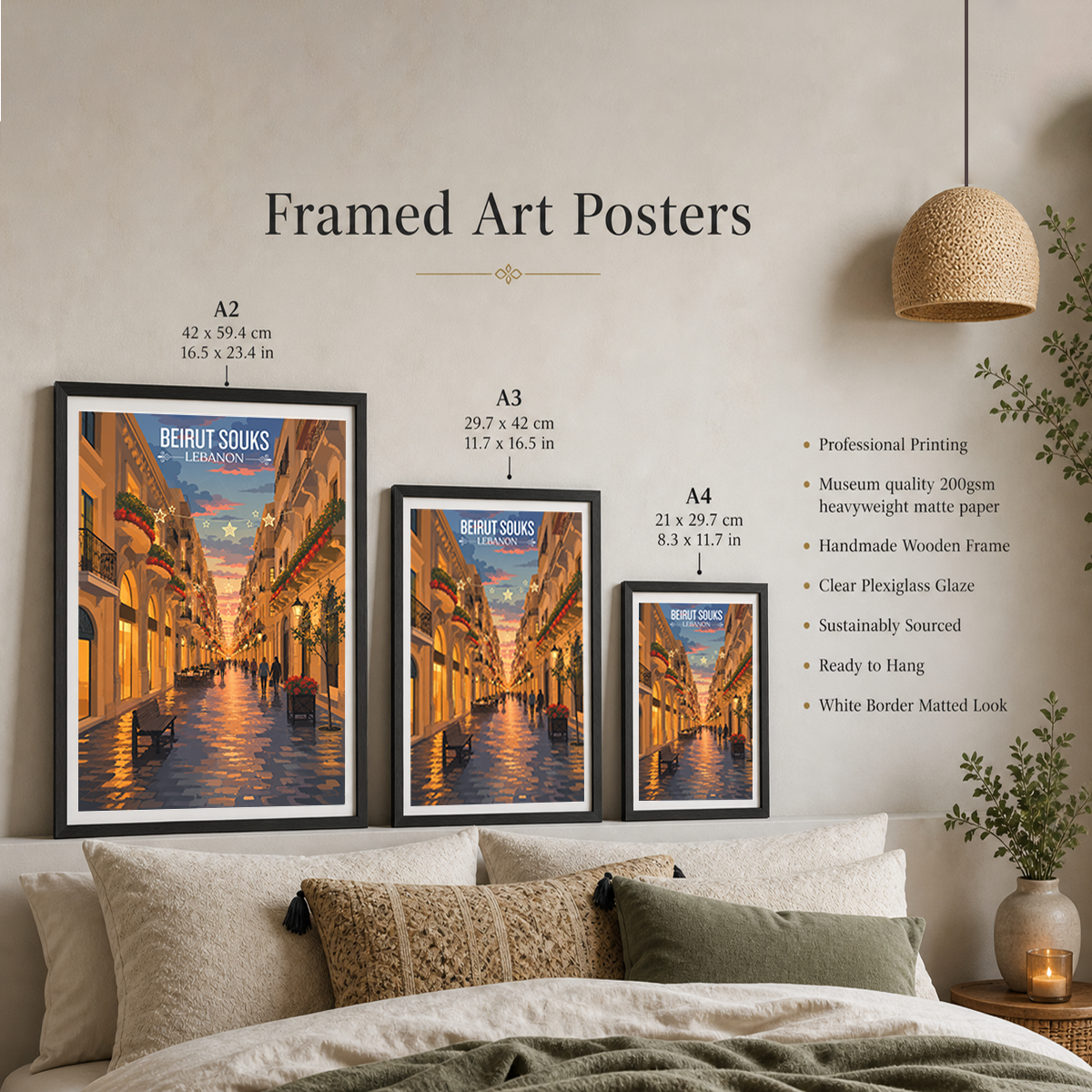 Beirut Souks - Lebanon - Travel Art Wall Deco Poster Print - Art Print - Travel Art Poster