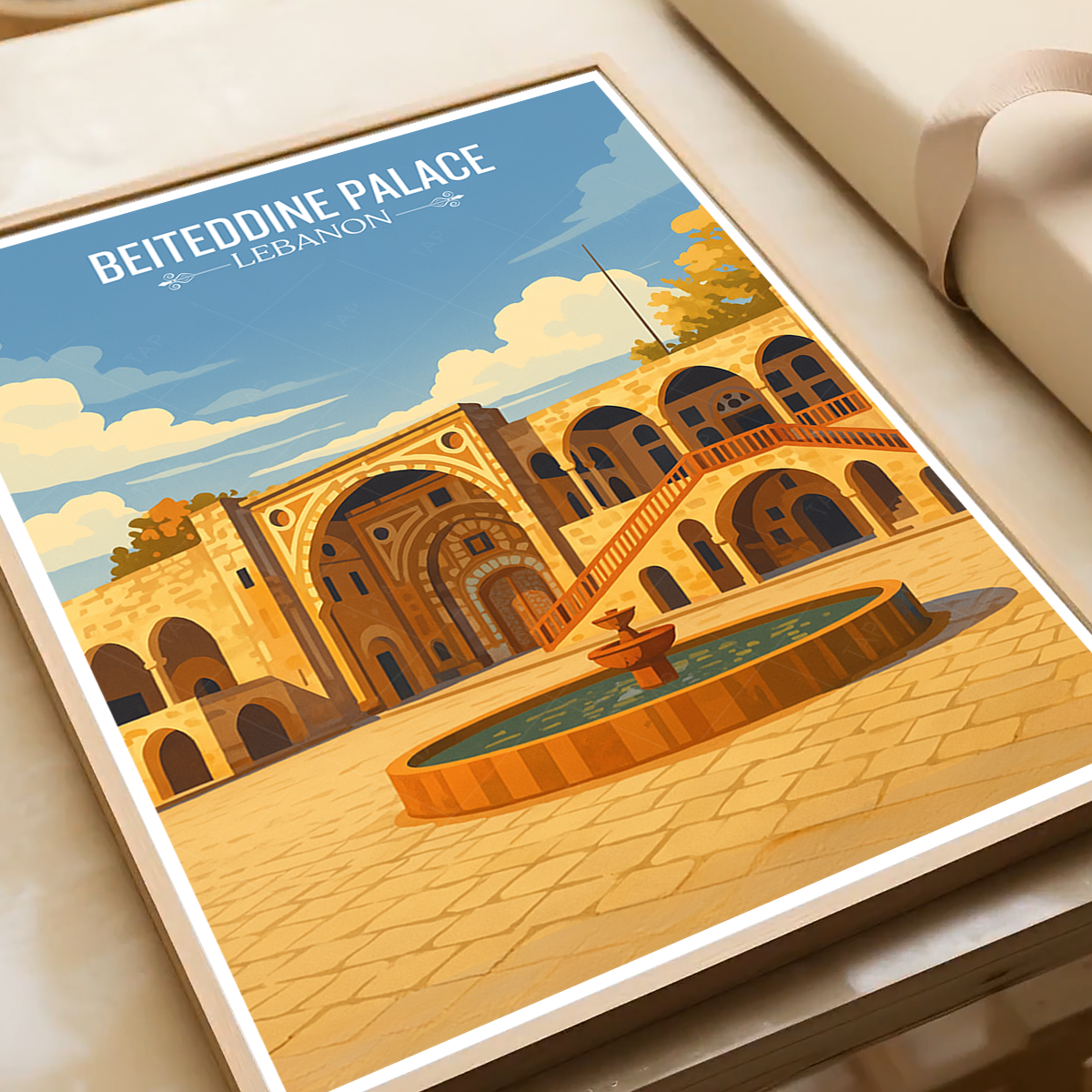Beiteddine Palace - Lebanon - Travel Art Wall Deco Poster Print - Art Print - Travel Art Poster