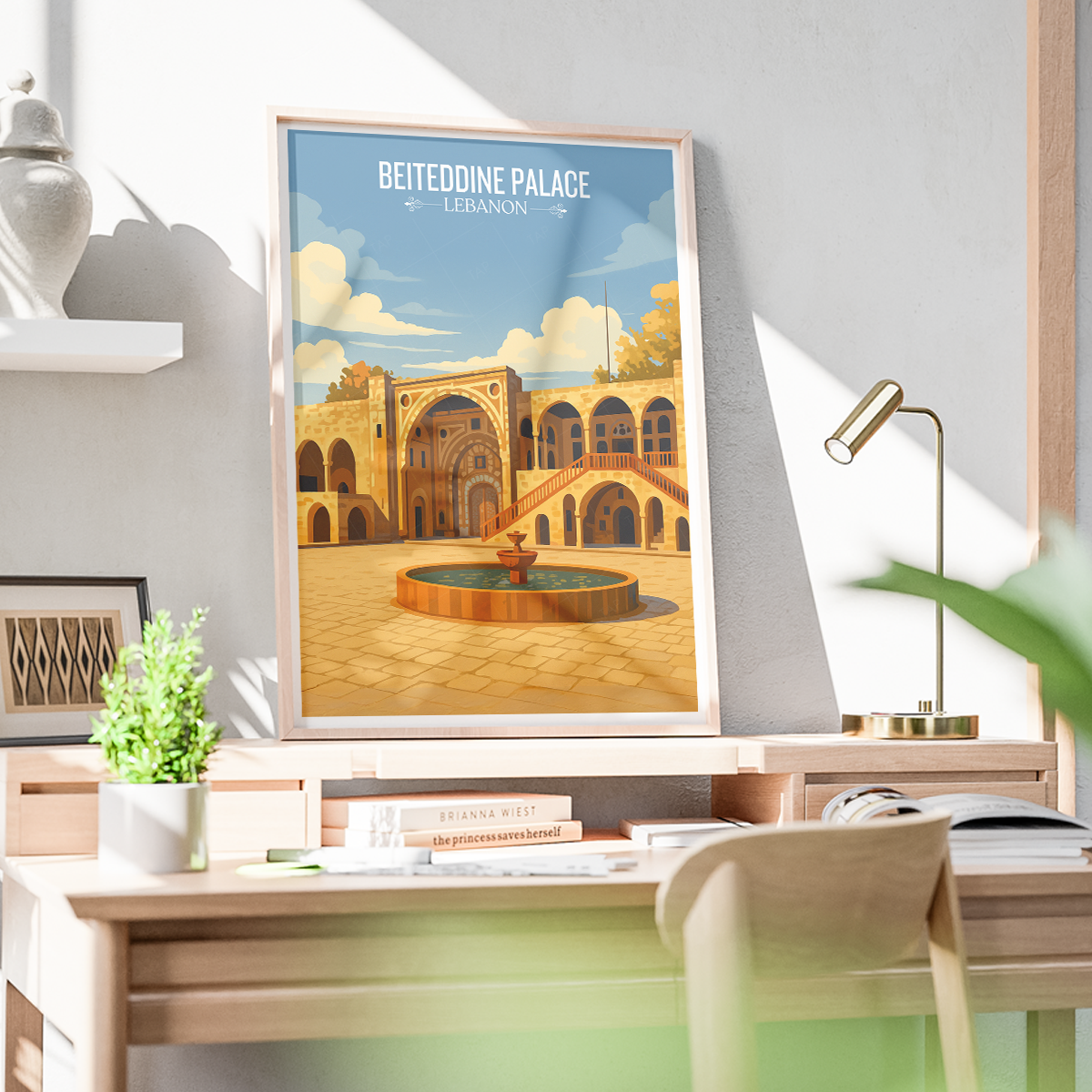 Beiteddine Palace - Lebanon - Travel Art Wall Deco Poster Print - Art Print - Travel Art Poster