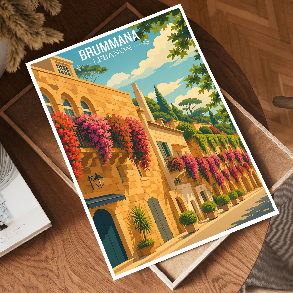 Brummana - Lebanon - Travel Art Wall Deco Poster Print - Art Print - Travel Art Poster