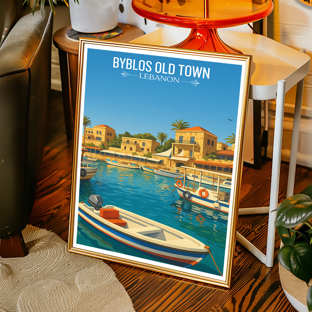 Byblos Old Town - Lebanon - Travel Art Wall Deco Poster Print - Art Print - Travel Art Poster