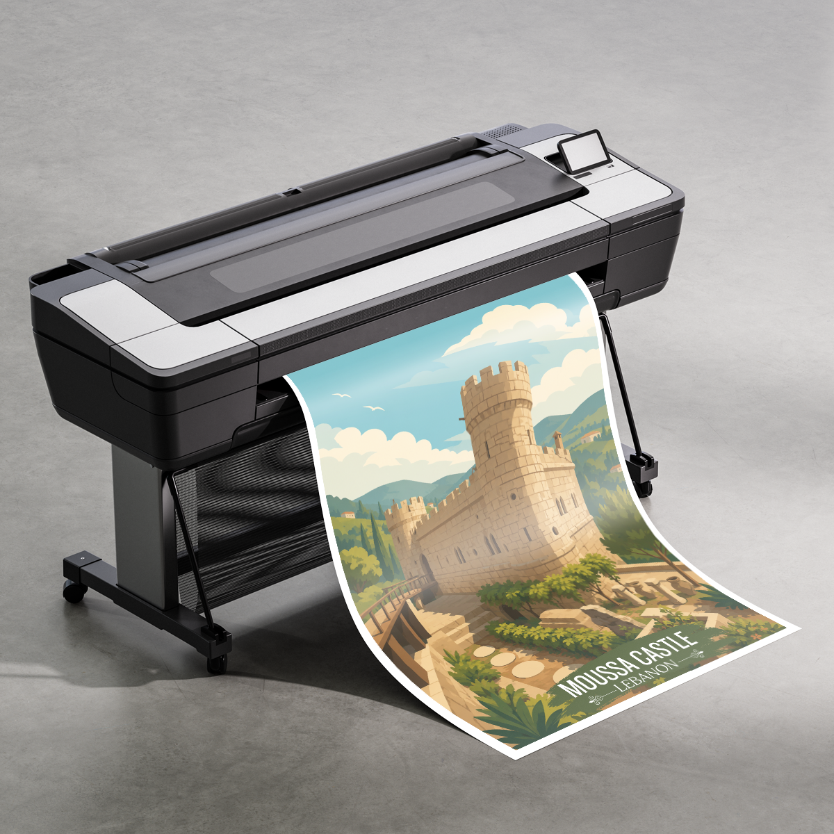 Moussa Castle - Lebanon - Travel Art Wall Deco Poster Print - Art Print - Travel Art Poster