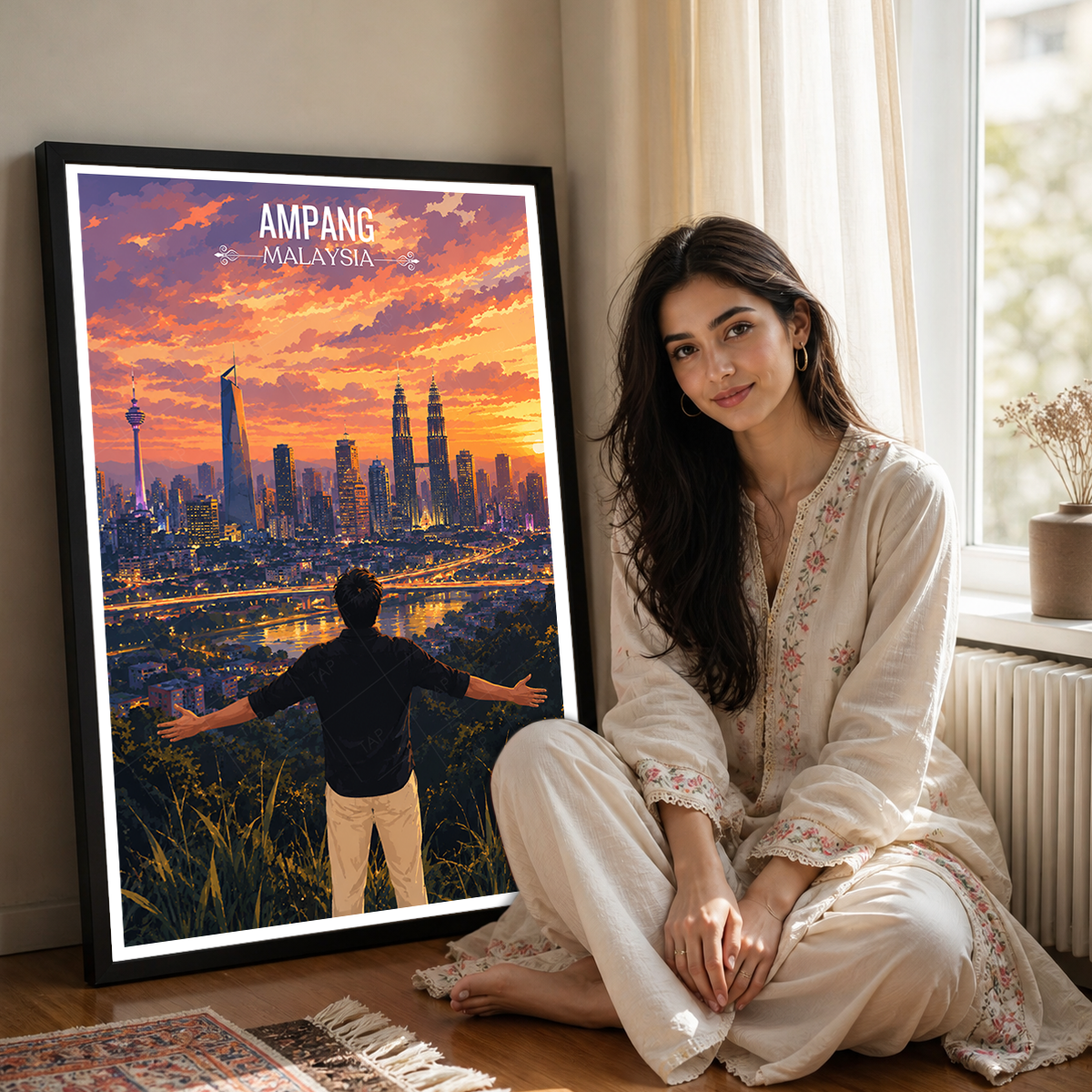 Ampang - Malaysia - Vintage Travel Wall Art Poster Print